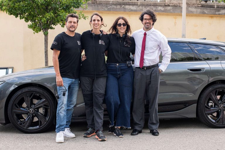 Rodaje AUDI Antes de las Seis - Miguel Angel, Aline y Gemma (ganadoras) y Kike Maíllo