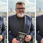 Alexis Amaya durante el desayuno con medios en el Club Financiero de Madrid, donde presentó su libro 'A hostias se emprende'.
