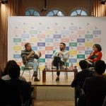 presentacion informe adaptaciones al audiovisual_izq-dcha Luis Angel Ramirez - German Mori - Gloria Salo